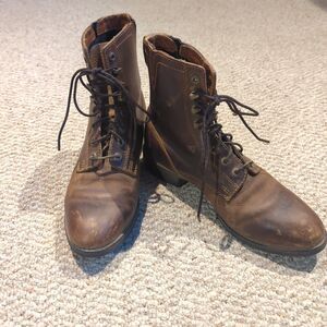 Ariat Heritage Lacer Boots Womens 8C Brown Leather Distressed Work Western